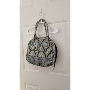 Vera Bradley Blue & Green Pasley Purse, Zip closure with side pockets, artsy